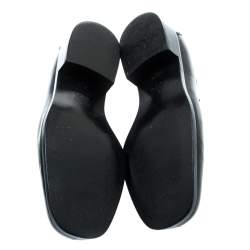 Pre Owned Dolce & Gabbana Black Leather Vintage Loafers Size 37.5