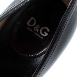 Dolce & Gabbana Brown Leather Peep Toe Pumps Size 40