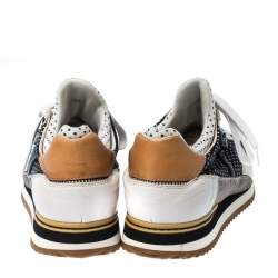 Pre Owned حذاء رياضي خفيف دولتشي أند غابانا منقط أسود/أبيض مقاس 45