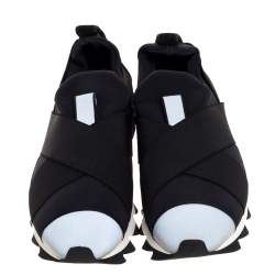 Pre Owned Dolce & Gabbana Black Neoprene and Elastic Band Ibiza Sneakers Size 39