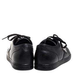 مملوكة مسبقًا حذاء رياضي دولتشي أند غابانا حلد أسود بعنق منخفض مقاس 37