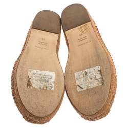 مملوكة مسبقًا حذاء فلات إسبادريل دولتشي أند غابانا كانفاس مطبوع متعدد الألوان مقاس 36