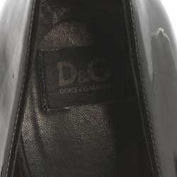Pre Owned Dolce & Gabbana Black Patent Leather Round Toe Pumps Size 41