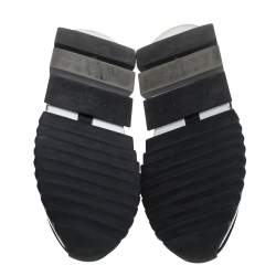 Pre Owned Dolce & Gabbana Black/White Mesh Sorrento Slip On Sneakers Size 38.5