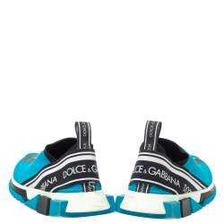 مملوكة مسبقًا حذاء رياضي دولتشي أند غابانا سورينتو قماش سترتش أزرق/أسود سليب أون مقاس 41