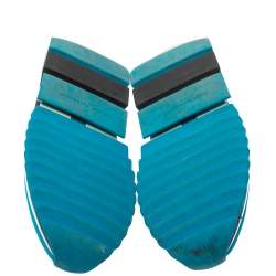 مملوكة مسبقًا حذاء رياضي دولتشي أند غابانا سورينتو قماش سترتش أزرق/أسود سليب أون مقاس 41