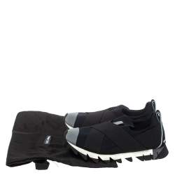Pre Owned Dolce & Gabbana Blue Neoprene and Elastic Band Ibiza Sneakers Size 39