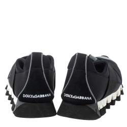 Pre Owned Dolce & Gabbana Blue Neoprene and Elastic Band Ibiza Sneakers Size 39