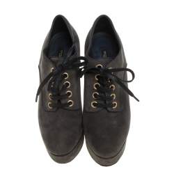 Pre Owned Dolce & Gabbana Olive Green Suede Ankle Lace Booties Size 39