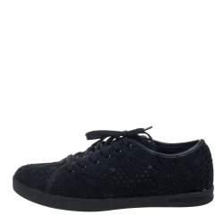 Pre Owned حذاء رياضى دولتشى أند غابانا منخفض من أعلى دانتيل أسود مقاس 36