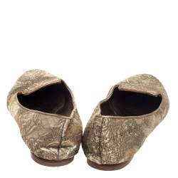 Dolce & Gabbana Gold Brocade Smoking Slippers Size 38