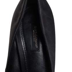 Pre Owned Dolce & Gabbana Black Satin Crytal Embellished Pumps Size 39