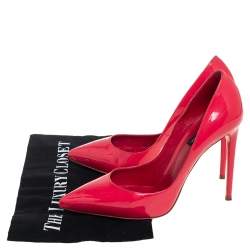 Pre Owned Dolce & Gabbana Red Patent Leather Pointed Toe Pumps Size 39