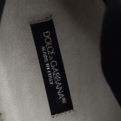 Pre Owned Dolce & Gabbana White Leather Utility Boots Size 39