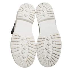 Pre Owned Dolce & Gabbana White Leather Utility Boots Size 39