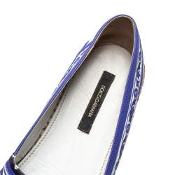 Pre Owned Dolce & Gabbana Multicolor Polka dot Print Leather Espadrille Flats Size 41