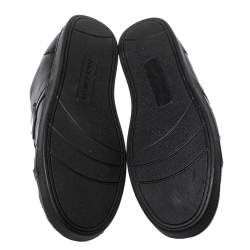 Pre Owned Dolce & Gabbana Black Leather Low Top Sneakers Size 39