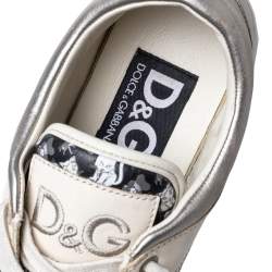 Dolce & Gabbana Black/Grey Leather Low Top Sneakers Size 40