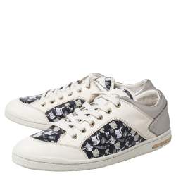 Dolce & Gabbana Black/Grey Leather Low Top Sneakers Size 40