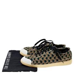 Dolce & Gabbana Multicolor Canvas And Leather Low Top Sneakers