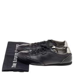 مملوكة مسبقًا Dolce & Gabbana Black Leather Low Top Sneakers Size 40