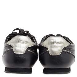 مملوكة مسبقًا Dolce & Gabbana Black Leather Low Top Sneakers Size 40