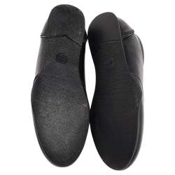 مملوكة مسبقًا Dolce & Gabbana Black Leather Low Top Sneakers Size 40