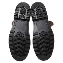 مملوكة مسبقًا حذاء بوت مطر منتصف ساق دولتشي أند غابانا مطاط مطبوع نقشة الفهد بني مقاس 40