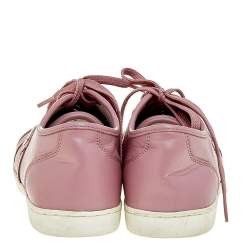 Dolce & Gabbana Pink Leather Low Top Sneakers Size 37