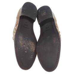 Pre Owned Dolce & Gabbana Tan Studded Brogue Leather Derby Shoes Size 38