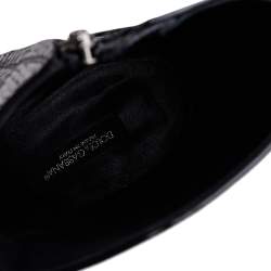 مملوكة مسبقًا Dolce & Gabbana Black Python Ankle Boots Size 40