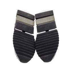 مملوكة مسبقًا حذاء رياضي دولتشي & غابانا سليب أون سورونتو قماش تريكو أسود / أبيض مقاس 39.5