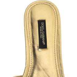 Pre Owned صندل سلايد فلات دولتشي أند غابانا سوفيا ترتر متعدد الألوان مقاس 35.5