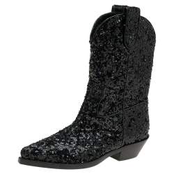 Dolce and gabbana sequin on sale boots