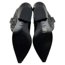 Pre Owned Dolce & Gabbana Black Sequins Boots Size 36.5