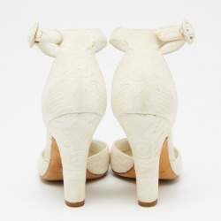 Dolce & Gabbana  White Canvas Mary Jane Pumps Size 38