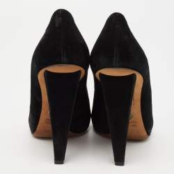 Dolce & Gabbana Black Suede Platform Pumps Size 38