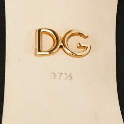 Pre Owned Dolce & Gabbana Black Stretch Fabric Mild Calf Boots Size 37.5