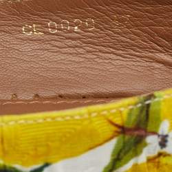 مملوكة مسبقًا حذاء إسبادريل دولتشي أند غابانا قماش طباعة ليمون متعدد الألوان نعل سميك مقاس 37