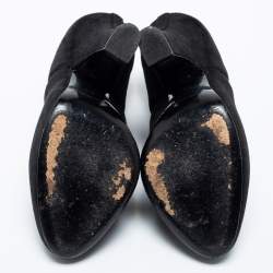 Pre Owned حذاء بوت للكاحل دولتشي أند غابانا سويدي أسود مقاس 36.5