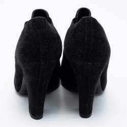 Pre Owned حذاء بوت للكاحل دولتشي أند غابانا سويدي أسود مقاس 36.5