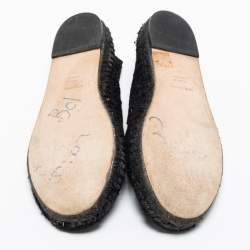 Pre Owned Dolce & Gabbana Black Lace Flat Espadrilles Size 38