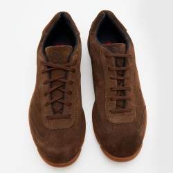 Dolce & Gabbana Dark Brown Suede Low Top Sneakers Size 42