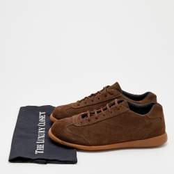 Dolce & Gabbana Dark Brown Suede Low Top Sneakers Size 42