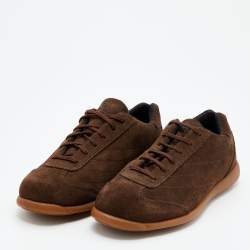 Dolce & Gabbana Dark Brown Suede Low Top Sneakers Size 42