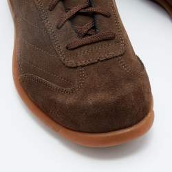 Dolce & Gabbana Dark Brown Suede Low Top Sneakers Size 42