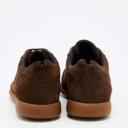 Dolce & Gabbana Dark Brown Suede Low Top Sneakers Size 42