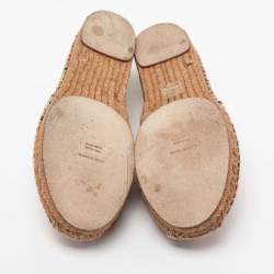 Pre Owned Dolce & Gabbana Multicolor Floral Print Fabric Flat Espadrilles Size 40