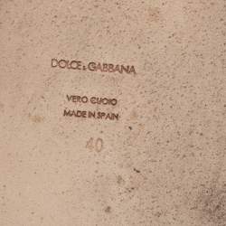 Pre Owned Dolce & Gabbana Multicolor Floral Print Fabric Flat Espadrilles Size 40