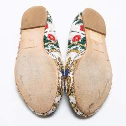 Dolce & Gabbana Multicolor Sequin Embellished Smoking Slippers Size 37.5
